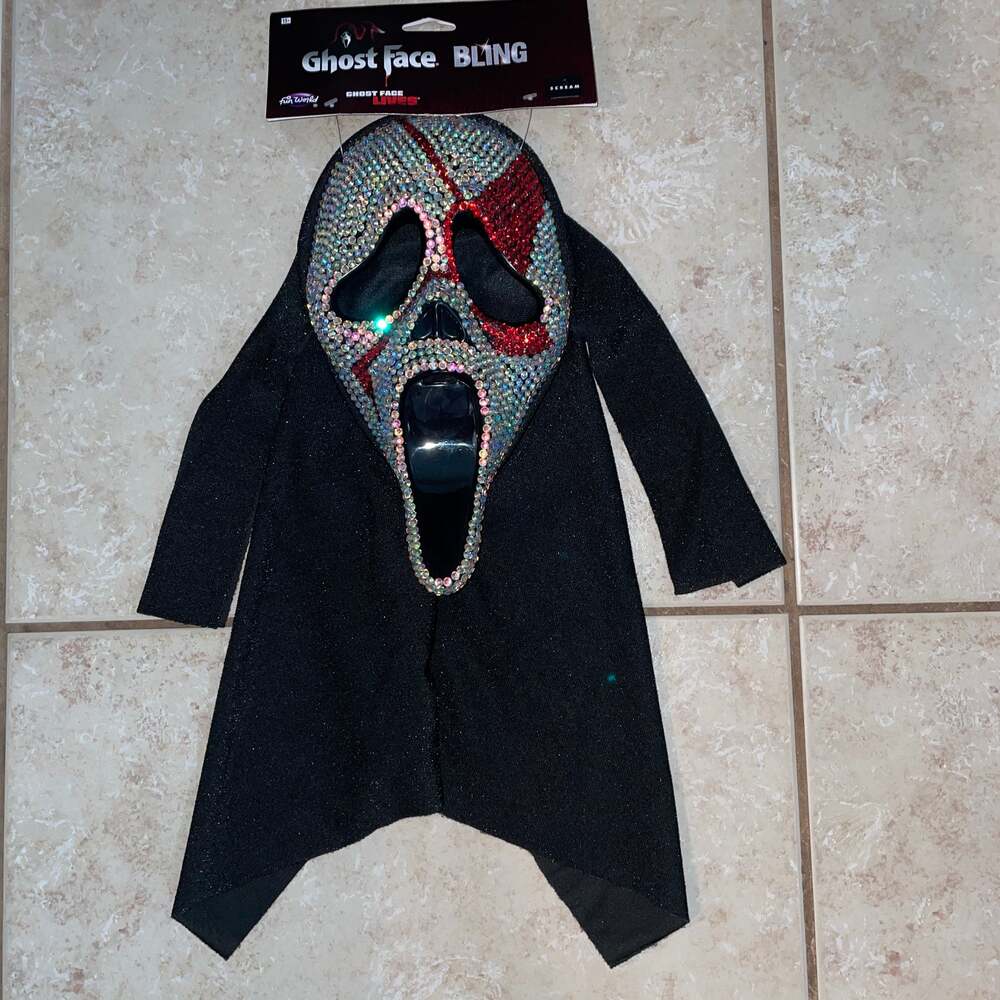 SCREAM BLOODY BLING GHOST FACE MASK HALLOWEEN COSTUME NEW